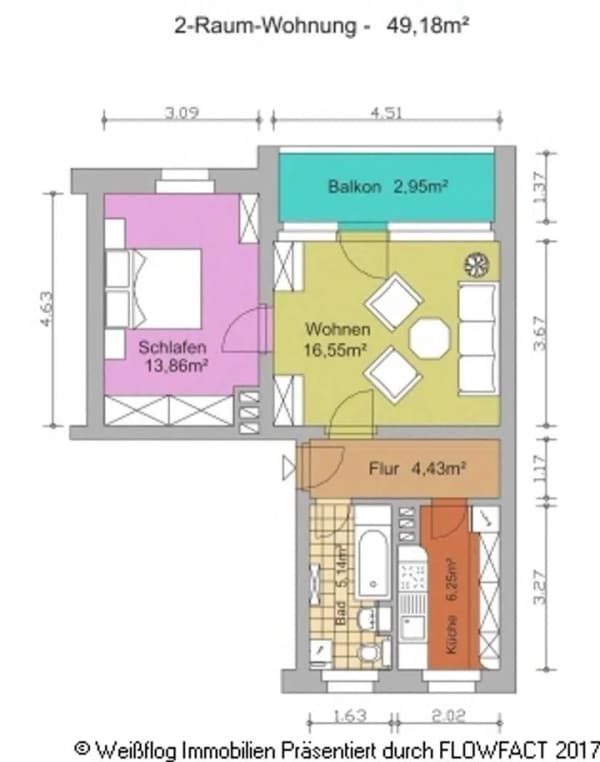 Immobilie in Großenhain - Vermietete 2 Zimmerwohnung in Großenhain - Bild 1