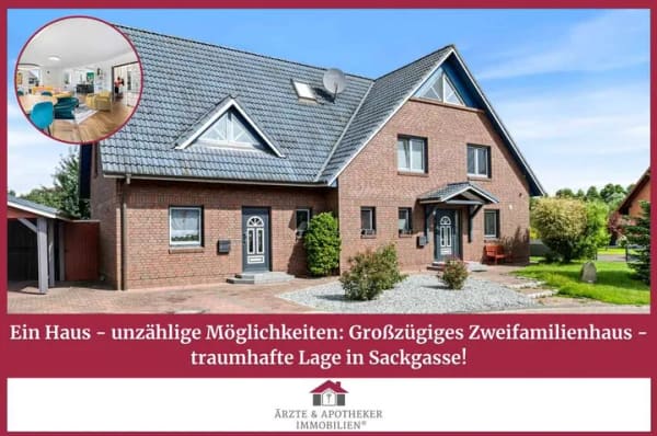 Immobilie in Ahlerstedt - Ein Haus - unzählige Möglichkeiten: Großzügiges Zweifamilienhaus -  traumhafte Lage in Sackgasse! - Bild 0