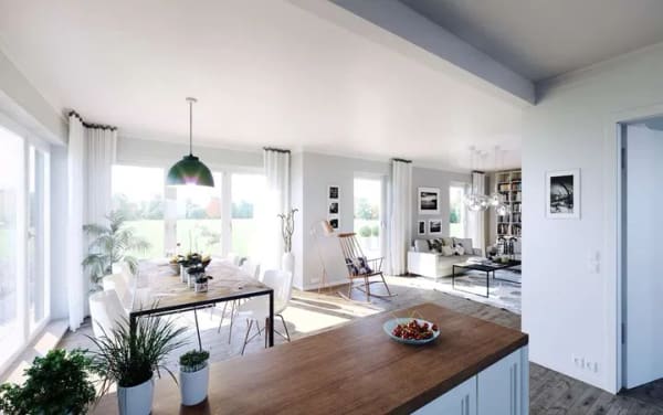 Immobilie in Mohrkirch - KFW 40 mit QNG Scanhaus Bungalow mit Grundstückshinweis in Mohrkirch - Bild 2