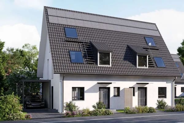 Immobilie in Vogtsburg im Kaiserstuhl - Oberrotweil Erstbezug: Neubau-Doppelhaushälfte für junge Familie mit Garten (KfW-40) - Bild 0
