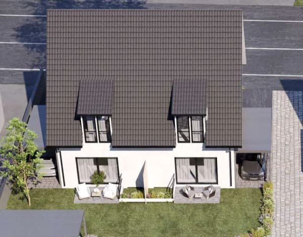 Immobilie in Vogtsburg im Kaiserstuhl - Oberrotweil Erstbezug: Neubau-Doppelhaushälfte für junge Familie mit Garten (KfW-40) - Bild 3