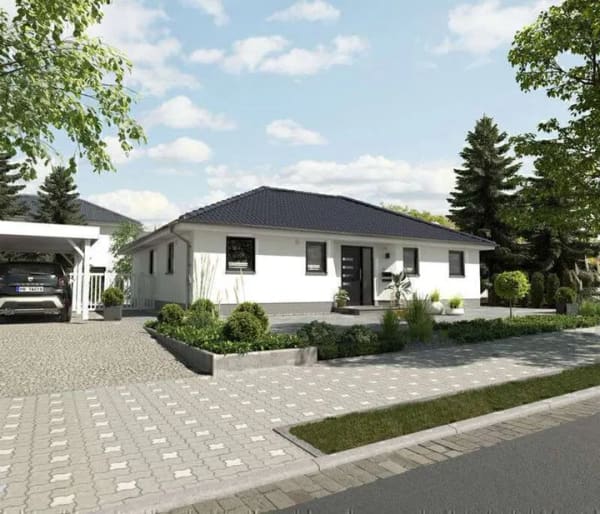 Immobilie in Bennhausen - Winkelbungalow 108 massiv gebaut, Preis inkl. Grundstück - Bild 1