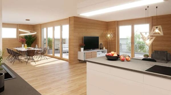 Immobilie in Peiting - Moderne und hochwertige 3-Zimmer-Penthousewohnung im 3. Obergeschoss mit Dachterrasse - Bild 3