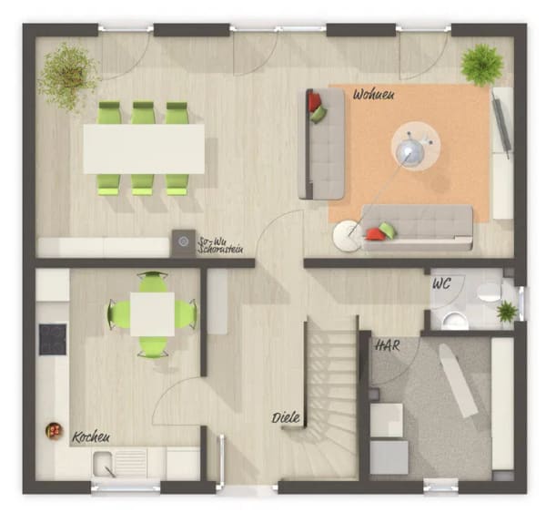 Immobilie in Könnern - Könnern OT Kirchedlau: Einfamilienhaus-Neubau auf 585 qm Baugrundstück - Bild 4