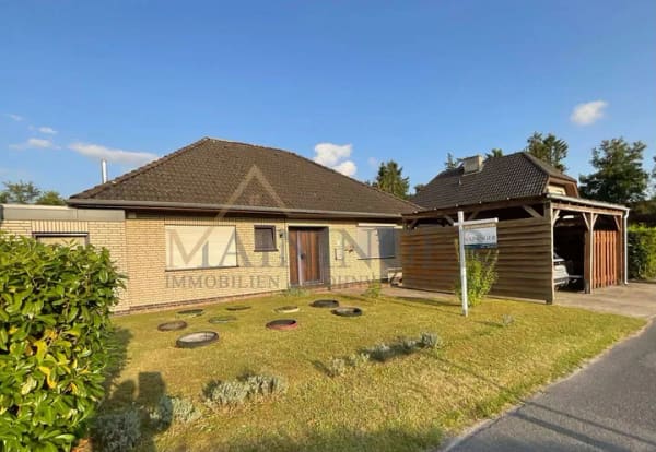 Immobilie in Dörpen - Ebenerdiger Bungalow auf großem Grundstück m. Obstgar., offener Küche und mod. Heiztechnik in Kluse - Bild 1