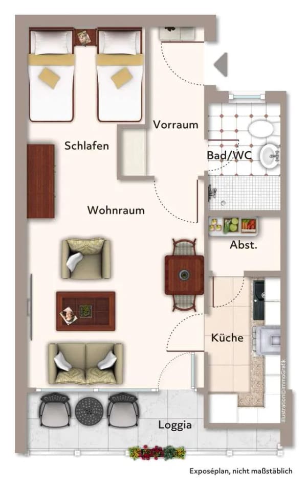 Immobilie in Erlangen - 1,5-Zi.-ETW mit Süd-Balkon in ER-Kriegenbrunn...Kapitalanleger aufgepasst! - Bild 1