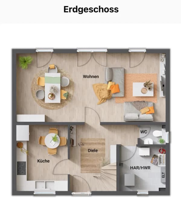 Immobilie in Breitengüßbach - BREITENGÜßBACH-OT 515m² Grundstück (separat)- Massives Town & Country Einfamilienhaus Flair 113 – Effizienzhaus 55 - Bild 2