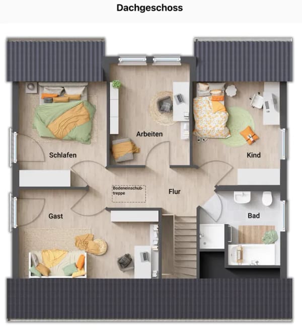 Immobilie in Breitengüßbach - Modernes Town & Country Familienhaus Flair 134 – Massiv gebaut | KfW-Effizienzienzhaus | Neubauprojekt in Breitengüßbach - Bild 3