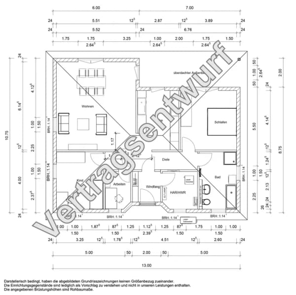 Immobilie in Lehesten - Town & Country Winkelbungalow 108 – modernes Wohnen auf einer Ebene | Grundstück 538 m² in Lehesten - Bild 3