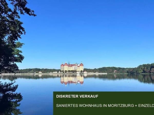 Immobilie in Moritzburg - DISKRETER VERKAUF + saniertes Wohnhaus in ruhiger Lage in Moritzburg + Kamin + EBK + Saunahaus + Balkone + Terrasse + + + - Bild 0