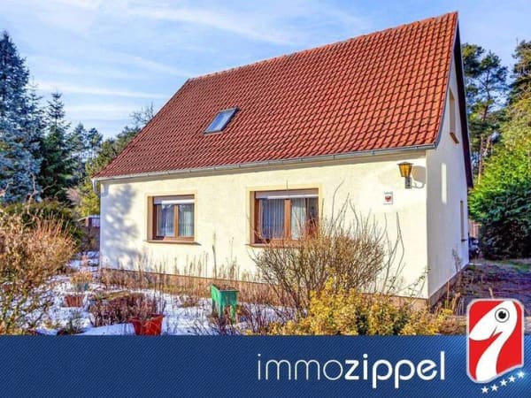 Immobilie in Hohenbucko - Wohnen am Waldrand in Hohenbucko: EFH, 3 Zi., 2 Bäder, Kü.,Terrasse, Nebengebäude, 2.460 m² Grdstck. - Bild 0