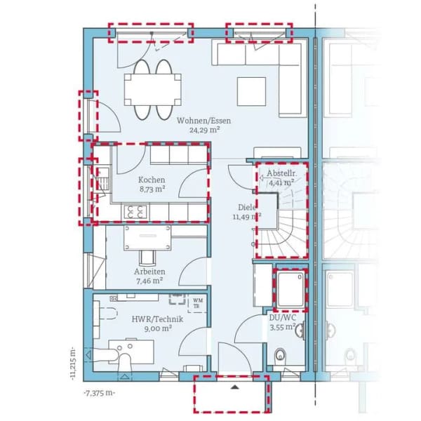 Immobilie in Mönchweiler - Ihr neues Zuhause: Moderne Doppelhaushälfte in Mönchweiler inkl. Grundstück mit QNG - Bild 2