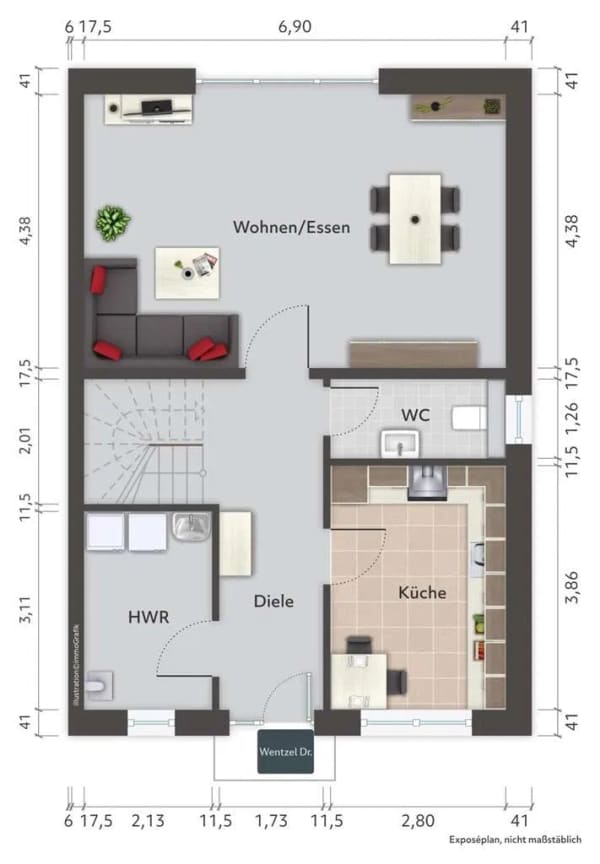 Immobilie in Kalkhorst - Schönes Wohnhaus mit 5 Zimmern, Kamin, Sauna und Doppelgarage in Nähe des Ostseestrandes ! - Bild 1