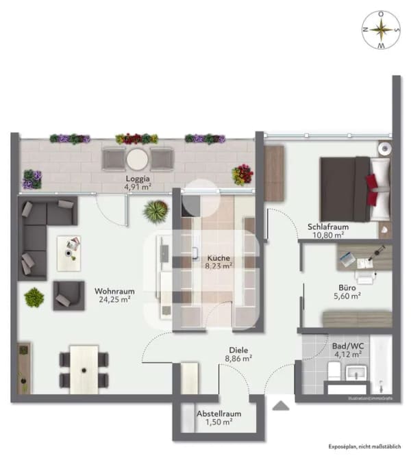Immobilie in Unterschleißheim - Sofort verlieben erlaubt - möbliertes Zuhause mit Stil - Bild 2