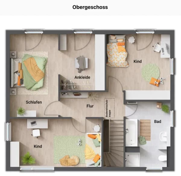 Immobilie in Pfarrweisach - Modernes Town & Country Stadthaus Flair 152 – 5 Zimmer, klare Architektur, zukunftssichere Technik in Kraisdorf-Sand bei Pfarrweisach - Bild 3