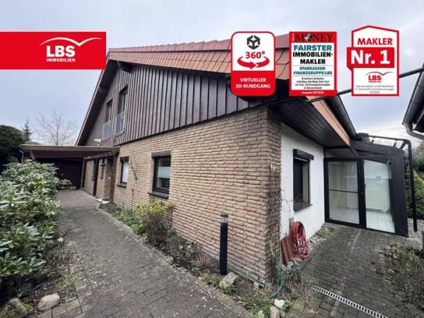Immobilie in Schloß Holte-Stukenbrock - Attraktive Doppelhaushälfte in ruhiger Wohnstraße mit Carport - Bild 0