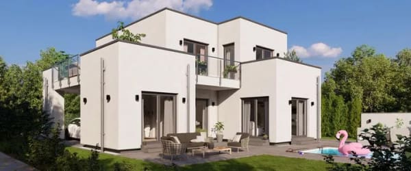 Immobilie in Weitersborn - Highline1 - Kubus Fertighaus im Bauhaus Stil - Bild 1