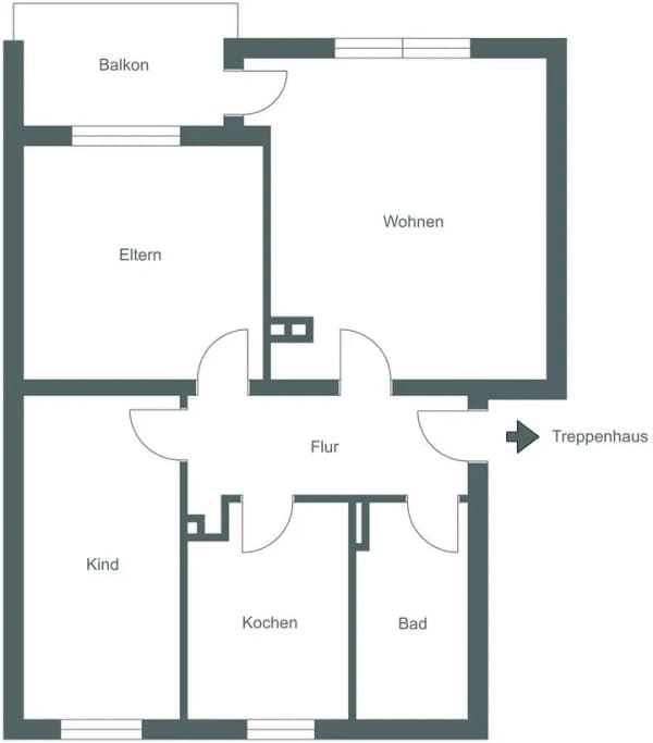 Immobilie in Bell (Hunsrück) - Kapitalanlage mit Potenzial – 3-Zimmer-Wohnung mit Balkon in ruhiger Lage von Kastellaun - Bild 1