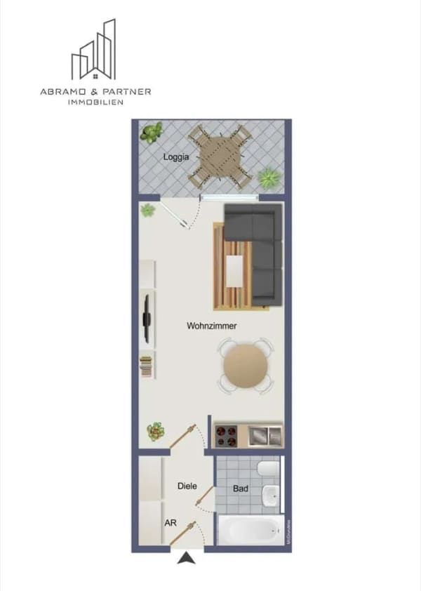 Immobilie in Groß-Gerau - **Abramo&Partner** Clever investieren! Kompakte 1-Zimmer Wohnung in gefragter Lage von Groß-Gerau - Bild 4