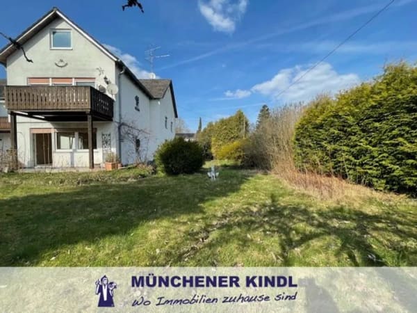Immobilie in Ismaning - Rarität in Ismaning: Doppelhaushälfte auf 850 m² Traumgrundstück mit Potenzial - Bild 0
