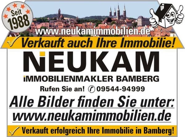Immobilie in Bamberg - BAMBERG-NÄHE BAHNHOF: 3-ZIMMER-WOHNUNG(= SOFORT FREI!!) + BAD MIT FENSTER FÜR 149.000,-EURO - Bild 1