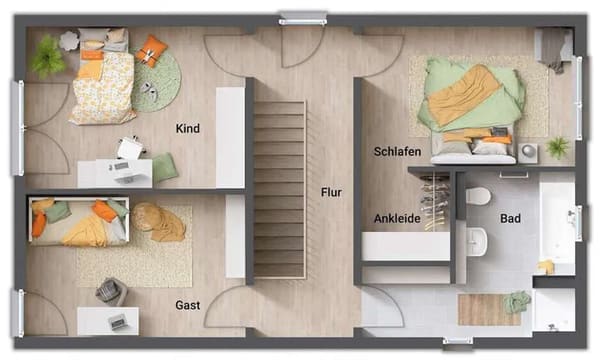 Immobilie in Kleinsteinhausen - Stadthaus 136 massiv gebaut, Preis inkl. Grundstück - Bild 4