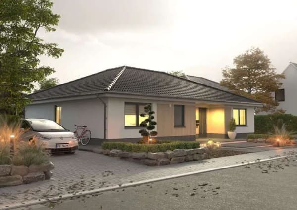 Immobilie in Schallodenbach - Winkelbungalow 128, Preis inkl. Grundstück, massiv gebaut - Bild 1