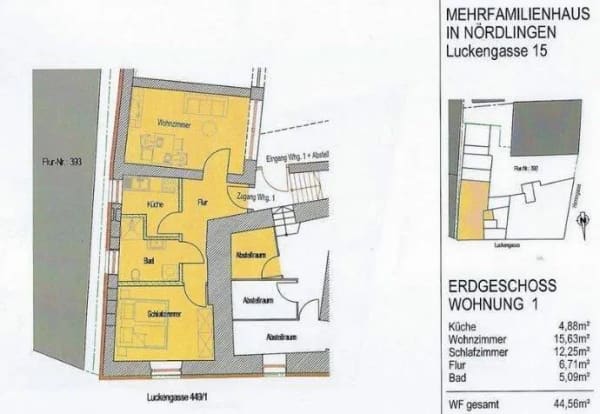 Immobilie in Nördlingen - Mitten in der Altstadt: Gepflegte 2 Zimmer Wohnung mit Einbauküche - Bild 3