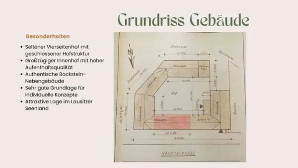 Immobilie in Elsterheide - Halštrowska Hola - Vierseitenhof im Lausitzer Seenland mit großem Entwicklungspotenzial – Geierswalde - Bild 3