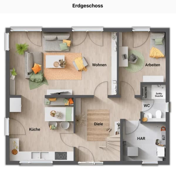 Immobilie in Knetzgau - Modernes Town & Country Stadthaus Flair 152 – 5 Zimmer, klare Architektur, zukunftssichere Technik in KNETZGAU - Bild 2