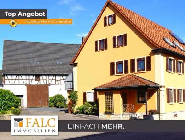 Immobilie in Neudenau - Mit Charme, Scheune und XXL - Bauplatz - FALC Immobilien Heilbronn - Bild 0