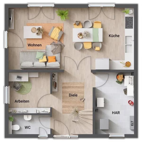 Immobilie in Wallertheim - Elegantes Stadthaus mit Arbeitszimmer - Bau dein Eigenheim inkl. ECO-Vollausstattung & PV-Anlage - Bild 4