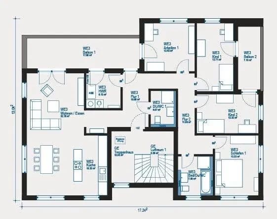 Immobilie in Heinzenhausen - Moderne Mehrfamilienhaus-Architektur: Apartment 2 mit flexiblen Wohnkonzepten - Bild 3
