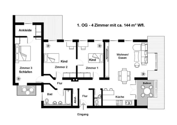 Immobilie in Schlier - WOHNEN AM DORFPLATZ: CHARMANTE 4,5-ZIMMER-WOHNUNG IN SCHLIER - Bild 1