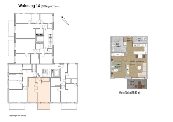 Immobilie in Malching - Hochwertige 2-Zimmer- Neubauwohnung im 2. Obergeschoss mit Balkon - Bild 4