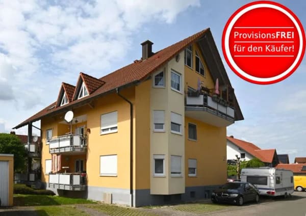 Immobilie in Weisweil - Charmante 2-Zi.-Wohnung mit großem Balkon und zwei Stellplätzen - Bild 0