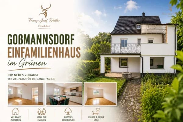 Immobilie in Ochsenfurt - Freistehendes Einfamilienhaus in Mainnähe mit Blick in die Weinberge in Goßmannsdorf - Bild 0