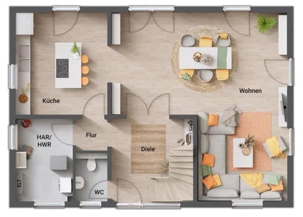 Immobilie in Darstein - NEU: Massivhaus "Aura" - Dein neues Zuhause mit viel Energie - nur für kurze Zeit inkl. Einbauküche - Bild 4