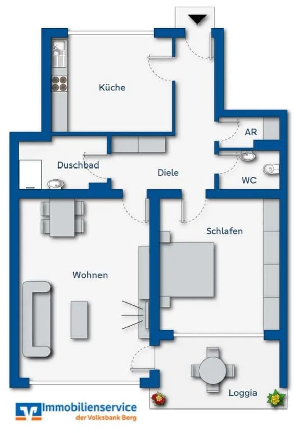Immobilie in Wipperfürth - Gepflegte Erdgeschosswohnung in zentraler Höhenlage von Wipperfürth - Bild 1