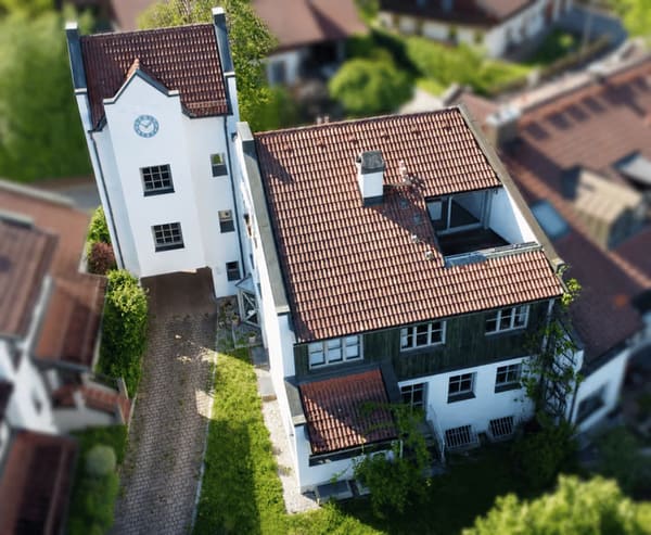 Immobilie in Eggenfelden - Architektenhaus mit Turmatelier, Galerie & Dachterrasse - Eggenfelden-Zellhub - Bild 1