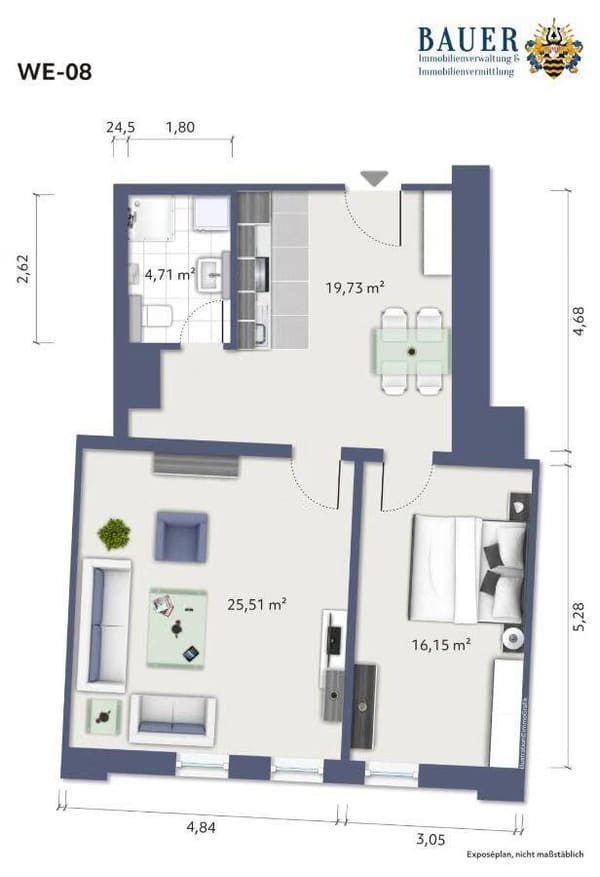 Immobilie in Weikersheim - 3-Zimmer-Eigentumswohnung im Württemberger Hof - Bild 1