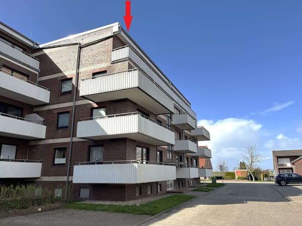 Immobilie in Dornum - Dornumersiel: Dachgeschosswohnung mit Weitblick - Bild 0