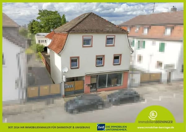 Immobilie in Darmstadt - Invest mit Entwicklungspotential - Historisches 4-Parteien Haus mit Anbau und kleiner Gewerbeeinheit - Bild 0