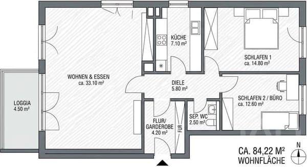 Immobilie in Ottobrunn - Helle 3-Zimmer-Eigentumswohnung in Ottobrunn-Ideal zum Selbstwohnen oder als Kapitalanlage - Bild 1