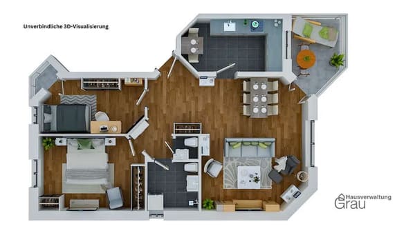 Immobilie in Wartenberg - Gut geschnittene 3-Zimmer-Wohnung im 2. OG mit schönem Balkon in sehr gepflegter grüner Wohnanlage - Bild 2