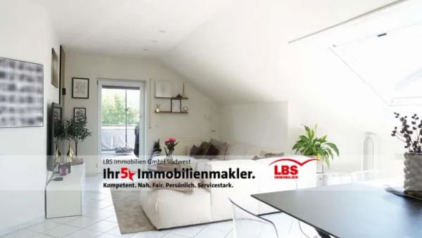 Immobilie in Eutingen im Gäu - Moderne Dachgeschosswohnung in ruhiger Ortsrandlage von Rohrdorf! - Bild 0