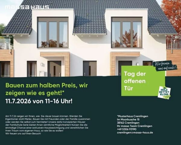 Immobilie in Räbke - Bauen zum Mietpreis, wir zeigen Ihnen wie es geht! - Bild 0