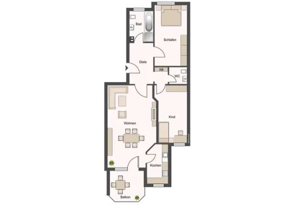 Immobilie in Radeberg - Vermietete Wohnung mit Südbalkon in Radeberg - Bild 1