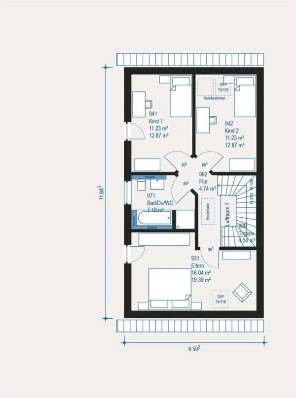 Immobilie in Glött - Modernes Doppelhaus Double 4 - Raumwunder mit Ausbaupotenzial - Bild 2
