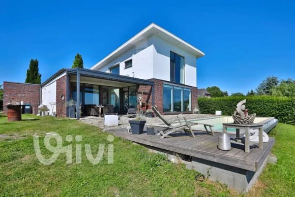 Immobilie in Stolpe auf Usedom - Architektenhaus auf Usedom in Traumlage: 157 m², Pool, Wasserlage, großes Grundstück, Bootsanleger - Bild 1